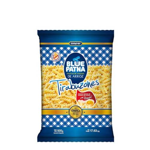 Fideos tirabuzon sin tacc 500g Blue Patna